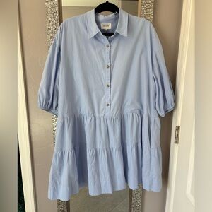 Heyson Light Blue Button-Up Dress